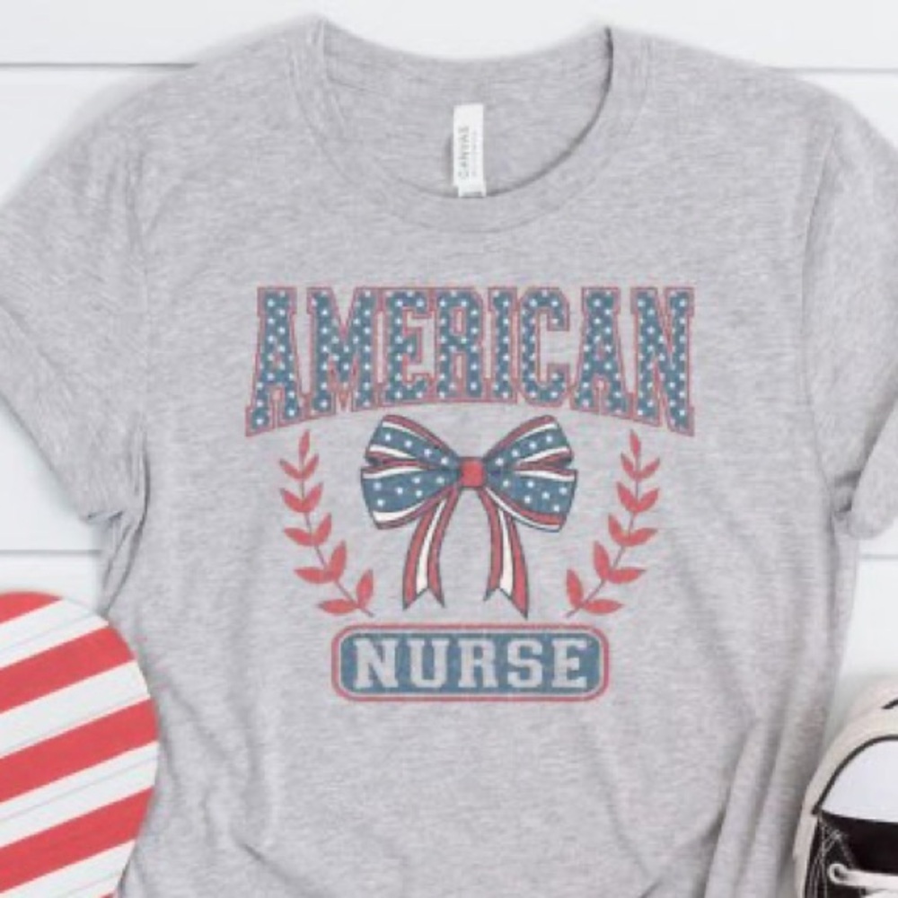 July 4th Nurse Shirt, Patriotic Nurse Shirt, American Nurse S-5X